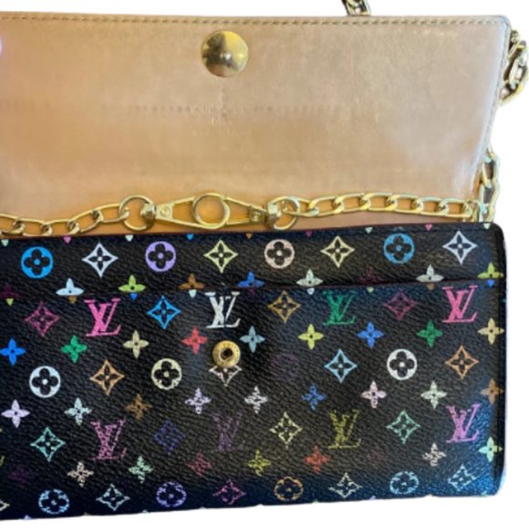 Louis Vuitton SARAH Black and Multicolor Monogram Wallet - Picture 3 of 16